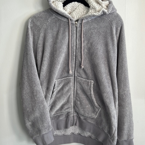 PJ Salvage Happy Things Solid Hoody - Heather Grey